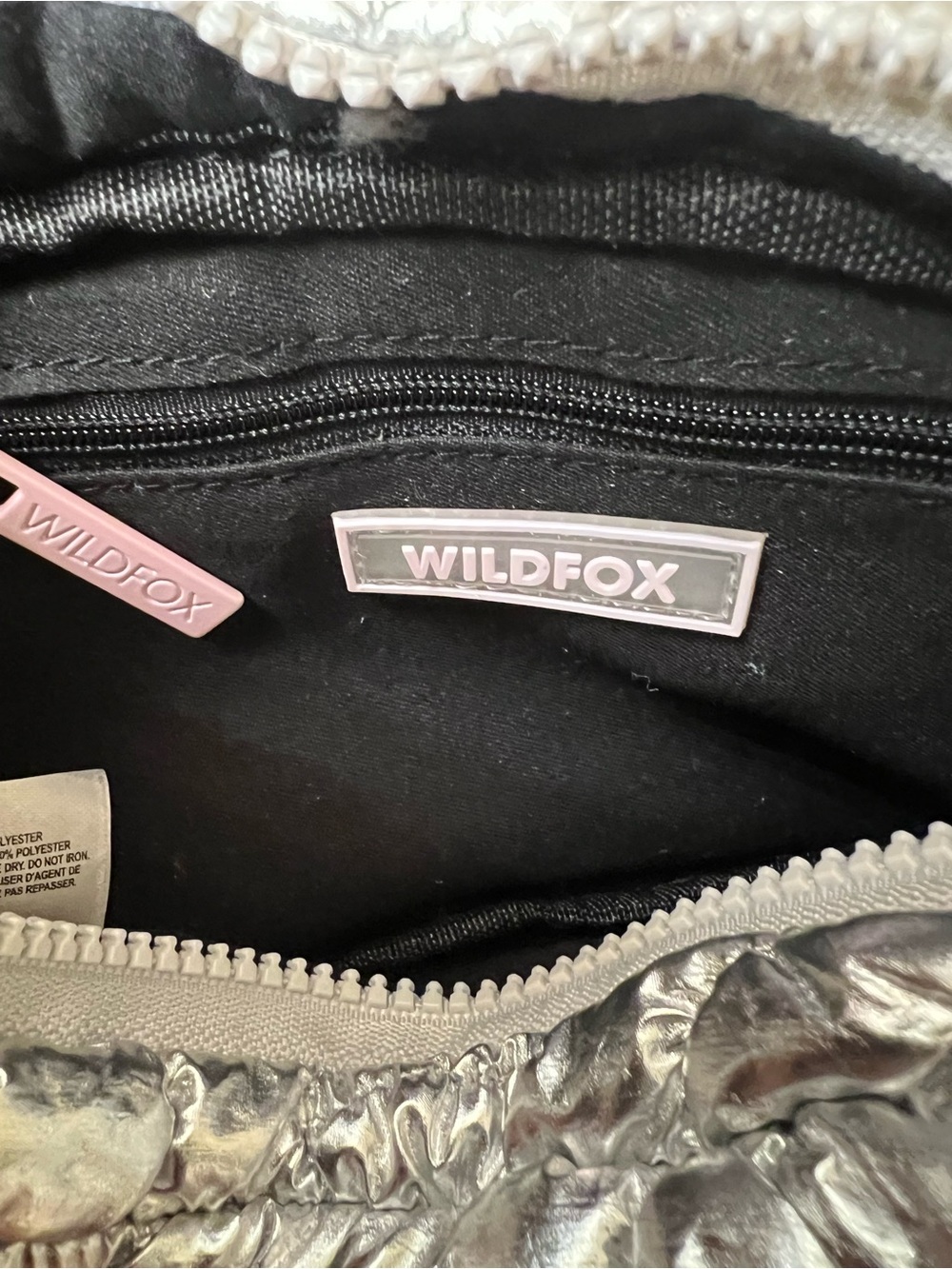 Wildfox Metallic Silver Floral Quilted Beltbag / Crossbody NWT - Picture 8 of 10